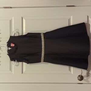 NWT Kate Spade black pearl crystal Mikado dress with pockets